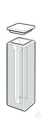 Küvette, Halb-Mikro, Quarzglas, Falzdeckel | 1St. ROTILABO®-Präzisions-Glasküvette, Halb-, Mikro,...