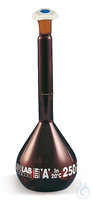 Meßkolben Braunglas Klasse a 500 ml 2ST Messkolben, Klasse A, Borosilikatgl. 3.3, Braunglas,...