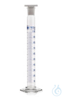 Mischzylinder aus DURAN 10 ml 2ST Mischzylinder Klasse A, DURAN®, blau graduiert, Teilung 0,2 ml,...