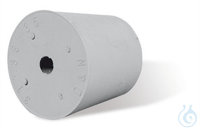 Nr-Stopfen mit Bohrung, d=18mm 25ST Rotilabo®-Stopfen m. Bohrung, Naturgummi, Ø Bohrung 4 mm, Ø...