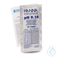 Pufferlösung pH 9,18, 25 Beutel à 20 ml, Analysezertifikat Puffer zur...