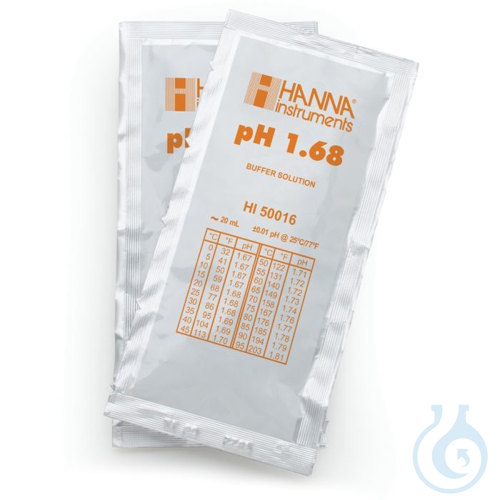 1.68 pH Value @25&deg;C, (25) 20 mL sachets