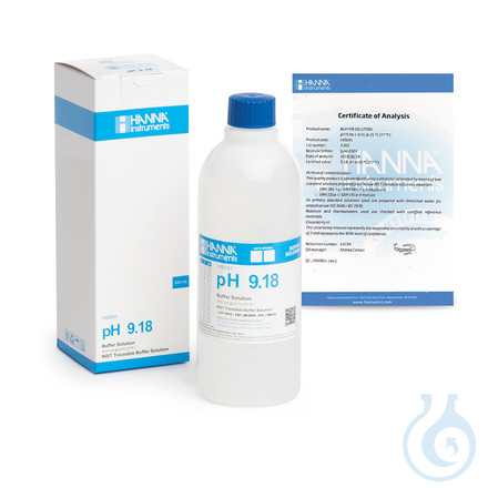 Pufferloesung, technisch, pH 9,18, 500 ml Flasc...