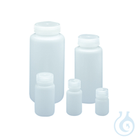 Weithalsflasche aus HDPE, rund, 1000 ml, 6 St. Stabile und lichtdurchlässige Flasche aus...