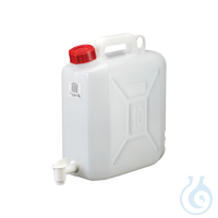 Kanister mit Ablasshahn, HDPE, 10 L Aus HDPE (Polyethylen hoher Dichte). Mit Schraubverschluss...