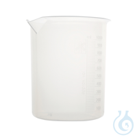 Becherglas aus Polypropylen mit Ausguss, erhabene Graduierung, 1000 ml, 6 St. Mit erhabener...