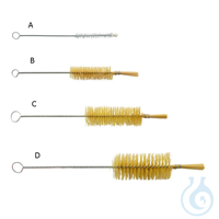 Bürste für reagenzgläser, Nylon, 2 St. Aus Nylon oder Naturhaar, Griff aus galvanisiertem Draht.