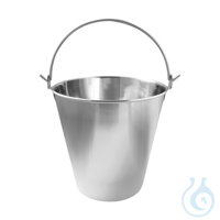 Stainless steel bucket with handle, 10 L