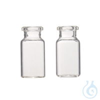 Vial Headspace, transparent, mit Kappe verschließbar, 10 ml, flacher Boden, 100  Transparentes...