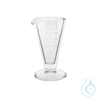 Messzylinder, konisch, graduiert, Sodaglas, 125 ml Aus Natronglas. Erhabene Graduierung.