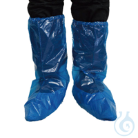 Überschuhe, zum Einmalgebrauch für Besucher, Stärke 160, LDPE, blau , 100 St. Aus blauem LDPE....
