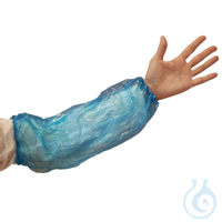 Armstulpen, Stärke 80, LDPE, blau , 100 St. Aus blauem LDPE. Anpassbar mit einem Gummiband auf...