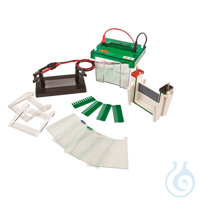 Elektrophoresekammer, vertikal, Gelmaße 82 x 88 mm, 1 oder 2 Gele Verwendet zum Auftrennen von...