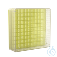 Gefrierbox aus PP für 81 Kryoröhrchen 1-2 ml, grün Mit alphanumerischer Nummerierung, aufgedruckt...