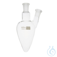 Geschliffener Zweihals-Spitzkolben, 14/23, Zent LBG 3.3, 25 ml Aus Borosilikatglas LBG 3.3