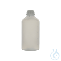Enghalsflasche, rund, graduiert, mit Plombierösen, LDPE, 2000 ml Mit Schraubverschluss aus PP und...
