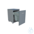 Waste furniture, grey, two 30 L buckets, 450 x 520 x 635 mm