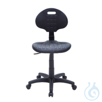 Laborstuhl mit Rollen, niedrig Fünf Rollen, für Arbeitsprozesse im Sitzen, Sitzhöhe von 75 cm....