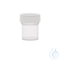 Probenbecher, mit Schraubverschluss, Verschluss weiß, 50 ml, Ø52 x 40 mm, PP, 60