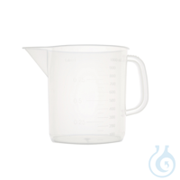 Messkanne aus Polypropylen, 1000 ml, 6 St. Mit erhabener Graduierung. Autoklavierbar bis 121 °C.