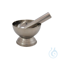 Stainless steel mortar with pestle, top Ø 100 mm Made of 304 stainless steel. Price includes...