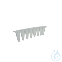 qPCR-Streifen, farblos, transparent, 0,2 ml, 120 St. Streifen mit acht dünnwandigen...