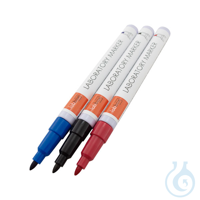 Labormarker-Set, drei Farben (schwarz, blau, rot) Für die besonderen Anforderungen im Labor. Set...