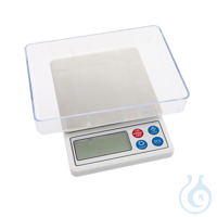 Waage, tragbar, Serie E, 2000 x 0,1 g Tara-Funktion. LCD-Display. Batteriebetrieben (2 x AAA)....