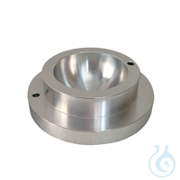 Reaktionsblock aus Aluminium, 50 ml Aus Aluminium, zum Positionieren von Rundkolben auf Magnet-...