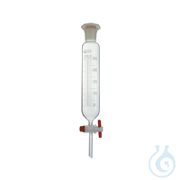 Tropftrichter, mit PTFE-Küken und Plastikstopfen, zylindrisch, 50 ml Aus hochwertigem...