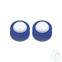 PP safety caps with GL45 thread, 1/4-28 PEEK connection for 1,6 mm tubes, 5 St. Entworfen zur...
