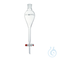 Scheidetrichter, mit PTFE-Küken und Plastikstopfen, Typ Gilson, 50 ml