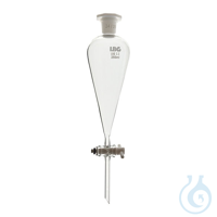 Scheidetrichter, konisch, mit PTFE-Küken, 60 ml, LBG 3,3, 2 St.