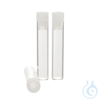 Vial, Shell, , 8x40 mm, 1 ml, 200 St. Flacher Boden, Klarglas, mit Verschluss.