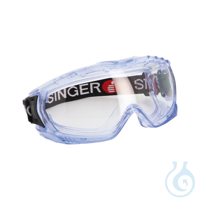 Kryoschutzbrille Gestell aus PVC und gebogene Polycarbonatlinse. Mit verstellbarem Gummiband und...