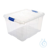Aufbewahrungsbox 25 L, 422 x 256 x 35 mm, PP, transparentem Aus transparentem PP zur einfachen...
