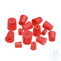 Stopfen, Gummi, Ø oben 32,5mm, Ø unten 28,5 mm, H 32,5 mm 10 St. Aus rotem Naturgummi.