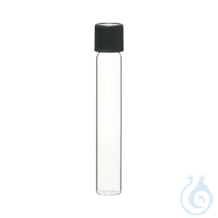 Reagenzglas mit Schraubverschluss und Phenolharzverschluss, flacher Boden, Ø12 x Aus...
