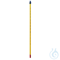 Thermometer, in Stabform, -10 +150 ºC ± 1 ºC, Länge: 300 mm Stabthermometer, gefüllt mit farbiger...