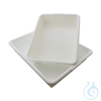 Laborschale aus Polypropylen, 375 x 300 x 75 mm Aus Polypropylen. Autoklavierbar bis 121 °C.