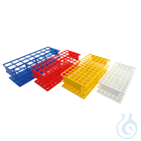 Reagenzglasständer für 40 Röhrchen mit 20 mm, Nylon, weiß, Premium Line Aus verstärktem Nylon....