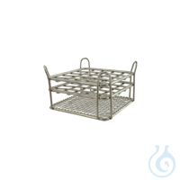 Reagenzglasständer aus Edelstahl für 5 x 5 Mikroreaktionsgefäße 1,5 ml Für 1,5/2 ml...