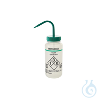 Spritzflasche, mit Sicherheitshinweisen, LDPE, Aceton, 1000 ml Aus LDPE (Polyethylen niedriger...