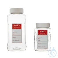 PET-Flasche 1000 ml für Wasserprobennahmen, steril ohne Thiosulfat, Weithals, 36 Flaschen ohne...