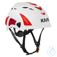 Schutzhelm SUPERPLASMA AQ HI VIZ WHE00105-241 weiß-rot Schutzhelm mit 10 Belüftungskanälen und...