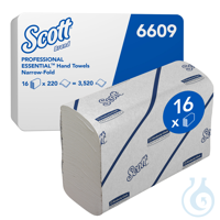 Scott&reg; Handt&uuml;cher - Narrow-Fold / Wei&szlig; Lagen: 2 Gr&ouml;&szlig;e: 18,60 cm x 21,20 cm...