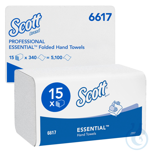 Scott® ESSENTIAL™ Handtücher - Interfold / Weiß /Klein Lagen: 1 Größe: 21,20...