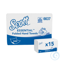Scott® Essential™ Compact Interfolded Hand Towels 6637 - 15 packs x 340 white, 1
