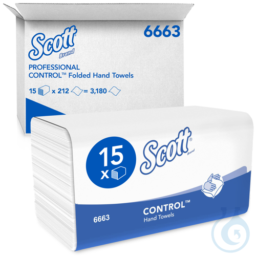 Scott® CONTROL Falthandtücher - Interfold / Weiß Lagen: 1 Größe: 31,80 cm x...