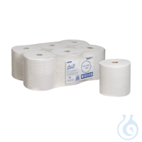 Scott® Performance Hand Towels 6665 - 200m white, 1 ply sheet per roll (case con Scott®...